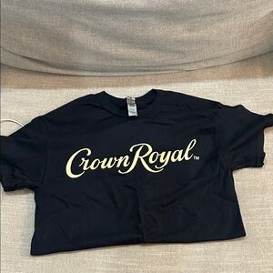Crown Royal Women’s Black Short Sleeve Tee with Gold Script Logo